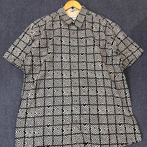 Orvis Men’s 100% Cotton Short Sleeve Button Down Print Shirt Size XL Patterned
